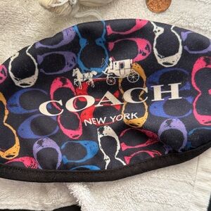 Coach Black and Multicolor Logo face mask
